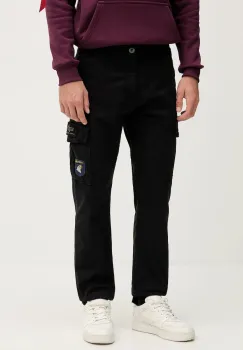 Alpha Industries pantaloni pantaloni cargo negri pentru barbati 178207.03 imagine