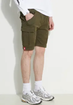 Alpha Industries pantaloni scurti Airman barbati, culoarea verde, 116211 imagine