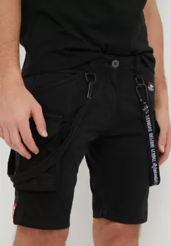 Alpha Industries pantaloni scurti barbati, culoarea negru imagine