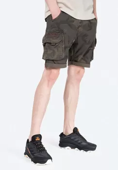 Alpha Industries pantaloni scurti barbati, culoarea verde 196201.415-green imagine