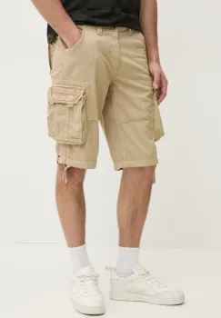 Alpha Industries pantaloni scurti din bumbac Alpha Industries Jet Short 191200 159 culoarea bej imagine