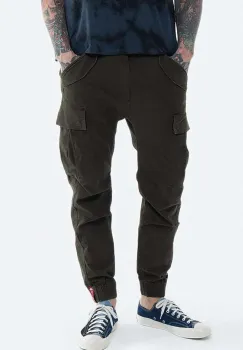 Alpha Industries pantaloni Spodnie Alpha Industries Alman Pant 188201 413 barbati, culoarea verde, cu fason cargo imagine