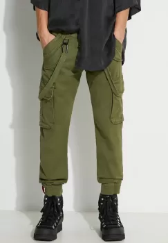 Alpha Industries pantaloni Utility Pant barbati, culoarea verde, cu fason cargo imagine