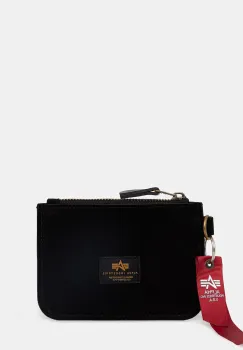 Alpha Industries portofel de piele Leather Coin Wallet imagine