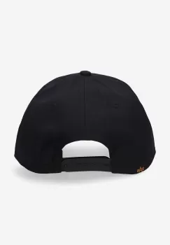 Alpha Industries sapca de baseball din bumbac culoarea negru, cu imprimeu 126912.682-black imagine