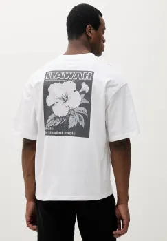 Alpha Industries tricou din bumbac Aloha Flower T BP culoarea alb, cu imprimeu, 156523 imagine