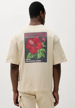 Alpha Industries tricou din bumbac Aloha Flower T BP culoarea bej, cu imprimeu, 156523 imagine