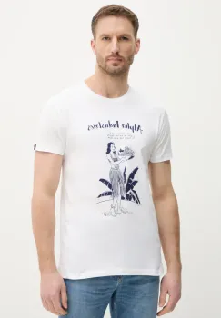 Alpha Industries tricou din bumbac Alpha Hawaii T barbati, culoarea alb, cu imprimeu, 156525 imagine