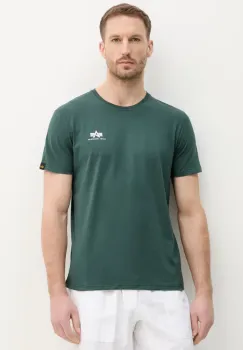 Alpha Industries tricou din bumbac barbati, culoarea negru, cu imprimeu, 188505 imagine