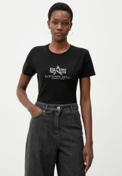 Alpha Industries tricou din bumbac Basic BL Mirror Leo W imagine