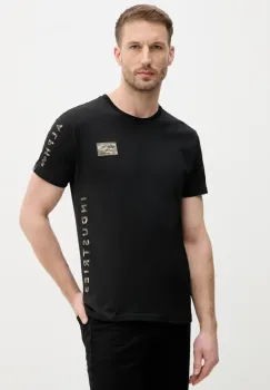 Alpha Industries tricou din bumbac Camo Sleeve T barbati, culoarea negru, cu imprimeu, 156522 imagine