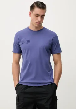 Alpha Industries tricou din bumbac Coach T BE barbati, culoarea violet, cu imprimeu, 156538 imagine