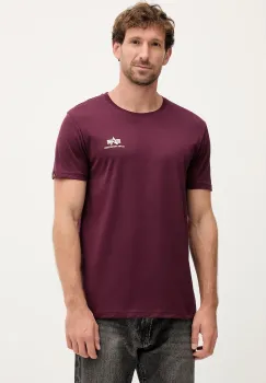 Alpha Industries tricou din bumbac culoarea bordo, cu imprimeu, 188505.608 imagine
