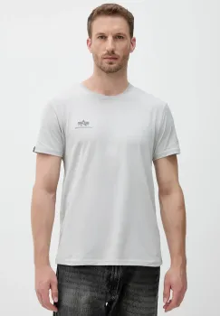Alpha Industries tricou din bumbac culoarea gri, cu imprimeu, 188505.666 imagine