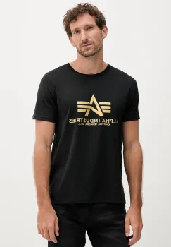 Alpha Industries tricou din bumbac culoarea negru, cu imprimeu, 100501CB.365 imagine