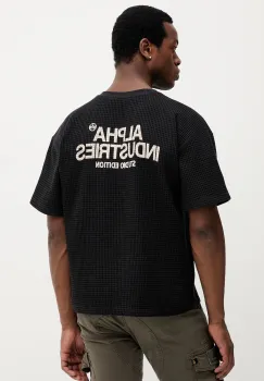 Alpha Industries tricou din bumbac culoarea negru, cu imprimeu, 258502.03 imagine