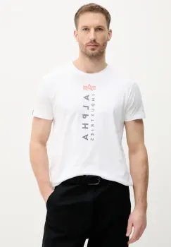 Alpha Industries tricou din bumbac R Print T barbati, culoarea alb, cu imprimeu, 136509 imagine
