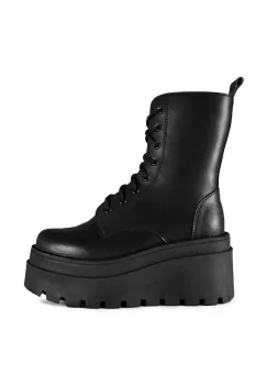 Altercore botine Nolan femei, culoarea negru, cu platforma, Nolan Vegan imagine