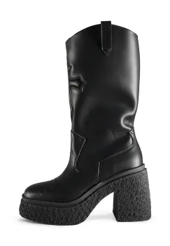 Altercore cizme Monroe femei, culoarea negru, cu toc drept, Monroe Vegan imagine