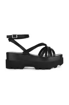Altercore sandale Dolo femei, culoarea negru, cu platforma imagine