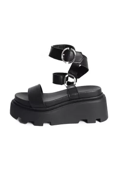 Altercore sandale Marilla femei, culoarea negru, cu platforma, Marilla.Vegan imagine