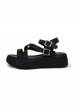Altercore sandale Serena black femei, culoarea negru, cu platforma, Serena black imagine