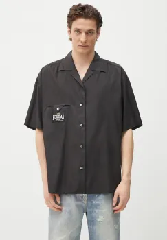 AMBUSH camasa S/S Satin Shirt culoarea negru, cu guler clasic, relaxed, 12115311 imagine