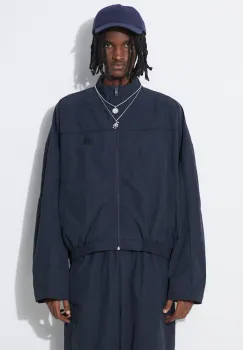 AMBUSH geaca Nylon Track Jacket barbati, culoarea albastru marin, de tranzitie, oversize, BMEA002S24FAB imagine