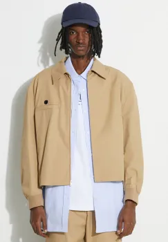 AMBUSH geaca Sponge Mix Jacket barbati, culoarea bej, de tranzitie, BMEM001S24FAB imagine