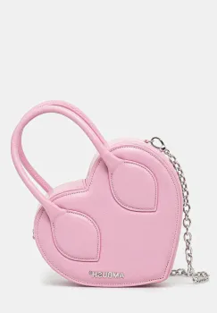 AMBUSH geanta de piele Heart Top Handle Bag culoarea roz, 12115033 imagine