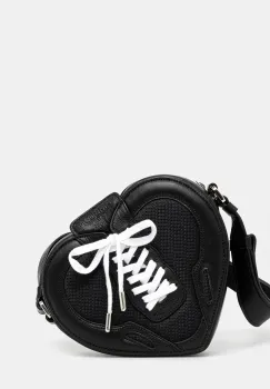 AMBUSH geanta de piele Strapped Heart Shoulder Bag culoarea negru, 12115063 imagine