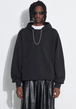 AMBUSH hanorac de bumbac Ballchain barbati, culoarea negru, cu gluga, cu imprimeu, BMBB001S24FLE imagine