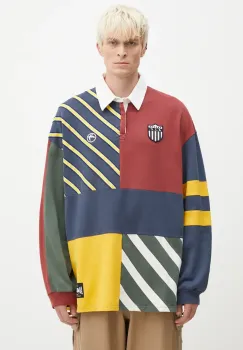 AMBUSH hanorac de bumbac Patchwork Rugby Shirt barbati, cu imprimeu, BMGC004F24JER0018484 imagine