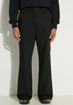 AMBUSH pantaloni de lana Flare Pants culoarea negru, drept, BMCO003F24FAB0011000 imagine