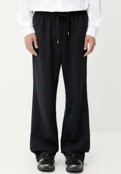 AMBUSH pantaloni din lana Suit Pants culoarea bleumarin, drept, 12115314 imagine