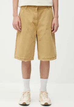 AMBUSH pantaloni scurti din bumbac Canvas Carpenter Short Pants culoarea bej, 12115320 imagine