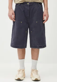 AMBUSH pantaloni scurti din bumbac Canvas Carpenter Short Pants culoarea bleumarin, 12115320 imagine