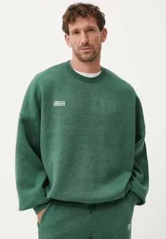 American Vintage bluza barbati, culoarea verde, cu imprimeu, MDOV03AH24 imagine