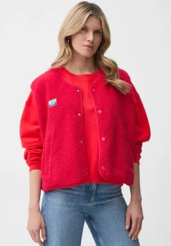 American Vintage bluza femei, culoarea rosu, cu imprimeu, IZU03AE25 imagine