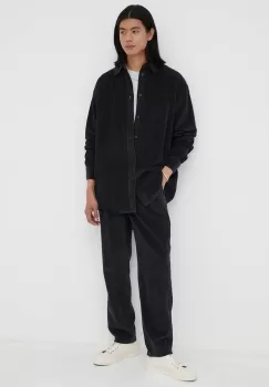 American Vintage camasa din bumbac barbati, culoarea albastru marin, cu guler clasic, relaxed imagine