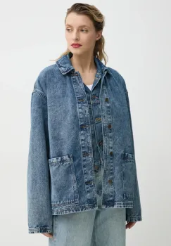 American Vintage geaca jeans de tranzitie, oversize, JOY16IE25 imagine