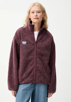 American Vintage hanorac fleece culoarea violet, cu imprimeu, HOK16C imagine