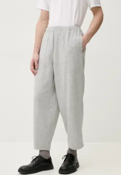 American Vintage pantaloni de trening barbati, culoarea gri, neted, MDOD10ACE25 imagine