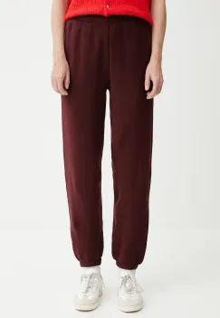 American Vintage pantaloni de trening culoarea bordo, uni, IZU05B imagine