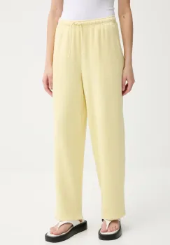 American Vintage pantaloni de trening culoarea galben, uni, YTI05AE25 imagine