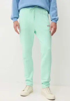 American Vintage pantaloni de trening culoarea turcoaz, neted, MIZU05BH24 imagine