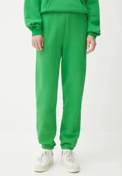 American Vintage pantaloni de trening culoarea verde, uni, IZU05B imagine
