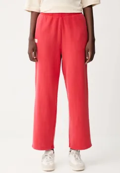 American Vintage pantaloni de trening din bumbac culoarea rosu, uni, PLI05B imagine