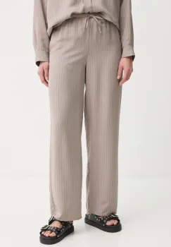 American Vintage pantaloni femei, culoarea bej, drept, high waist, OKY10AE25 imagine