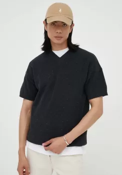 American Vintage pulover barbati, culoarea negru imagine